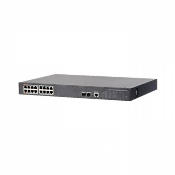 Switch POE 16 cổng, hỗ trợ 2 cổng quang KBVISION KX-CSW16-PFG