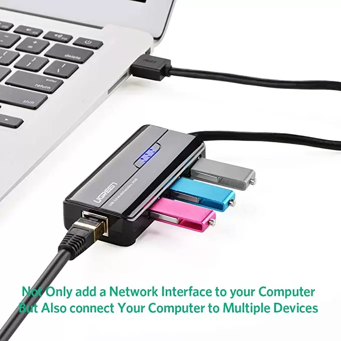 Hub chuyển đổi USB sang USB 2.0 và RJ45 UGREEN CR103 20264