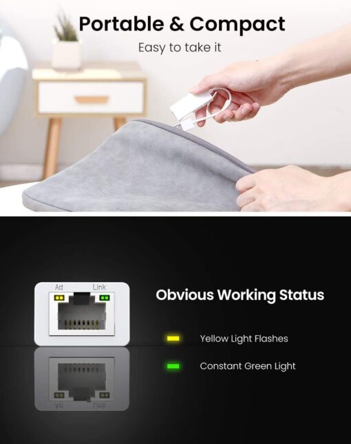 Bộ chuyển đổi USB 2.0 sang LAN 10/100 Mbps CR110 20253 Màu Trắng