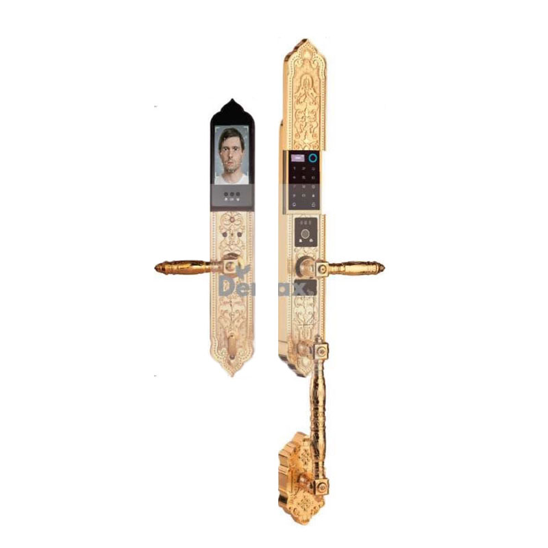 Khóa cửa khuôn mặt đại sảnh Mạ vàng 24K Demax SL986 Gold