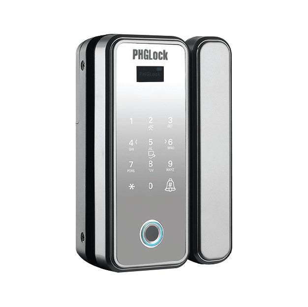 Trọn Bộ Khóa Cửa Kính Cao Cấp PHGLOCK FG3605 Màu Bạc