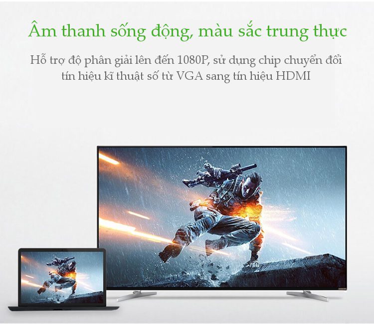 Cáp chuyển đổi VGA ra HDMI UGREEN MM106 40213