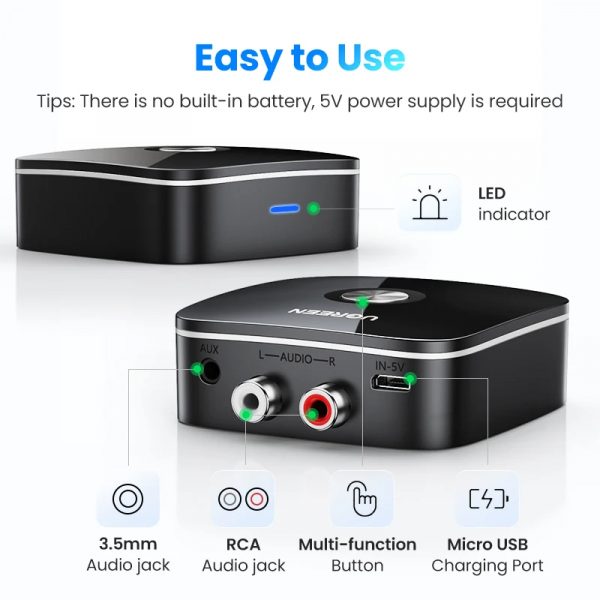 Bộ thu Bluetooth đầu ra 3.5mm & 2RCA Ugreen 30445