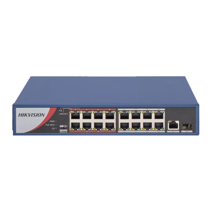 Switch PoE 16 cổng 100M Hikvision DS-3E0318P-E(C)