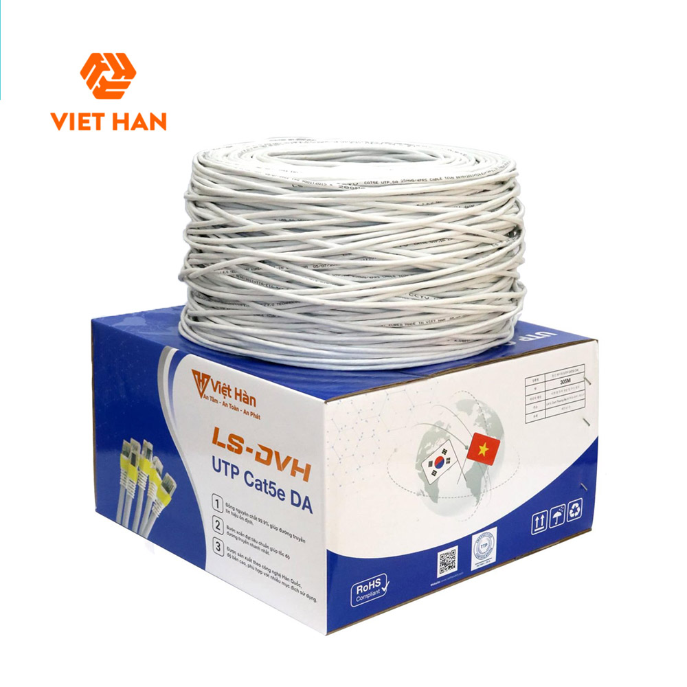 Cáp mạng 305m Việt Hàn CAT.5E UTP DA 25AWG 305m