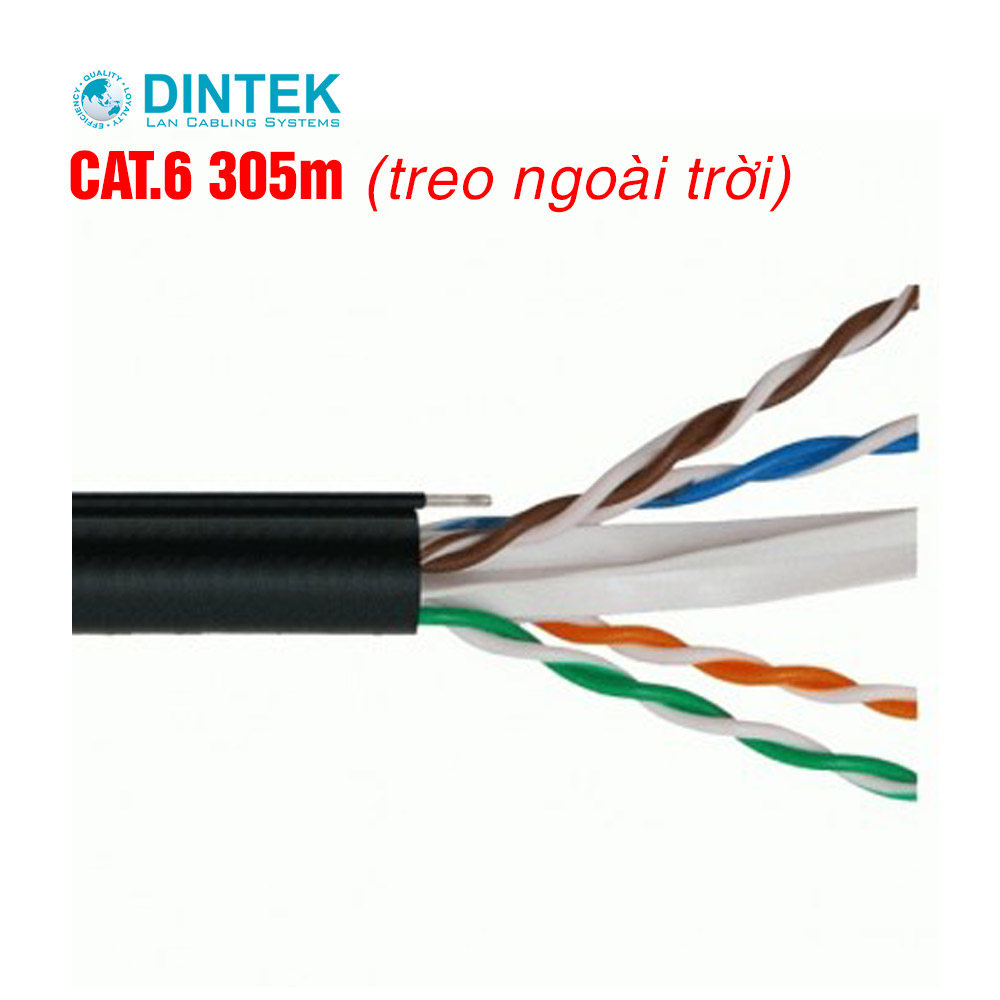 Cáp mạng Dintek CAT.6 305m treo ngoài trời (1101-04057)