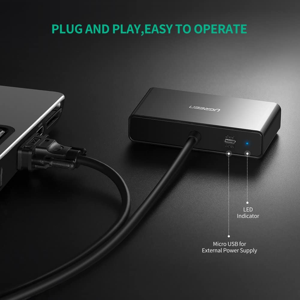 Cáp chia VGA 1 ra 2 UGREEN 20918 Full HD