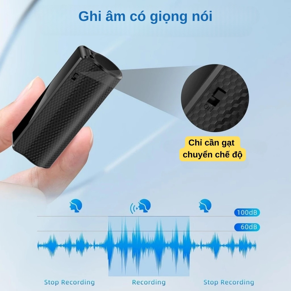 Bút ghi âm PQ8 từ tính Mạnh - Ghi âm rõ nét, lọc nhiễu âm Tốt