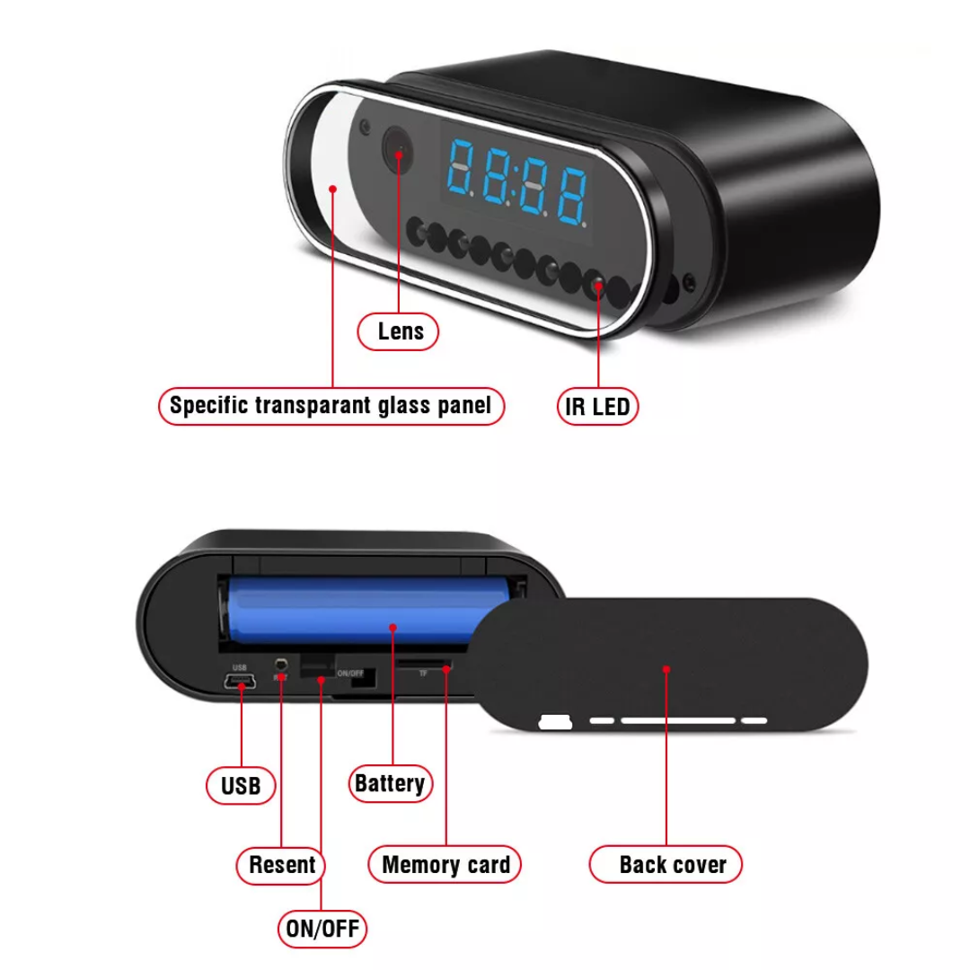 Camera Đồng Hồ WiFi VD-I4 Full HD – Ngụy Trang Kín Đáo, Xem Từ Xa