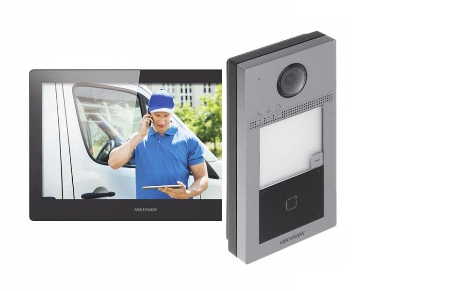 Bộ Kit chuông cửa màn hình Hikvision gồm DS-KV8113-WME1(B) + DS-KH8520-WTE1