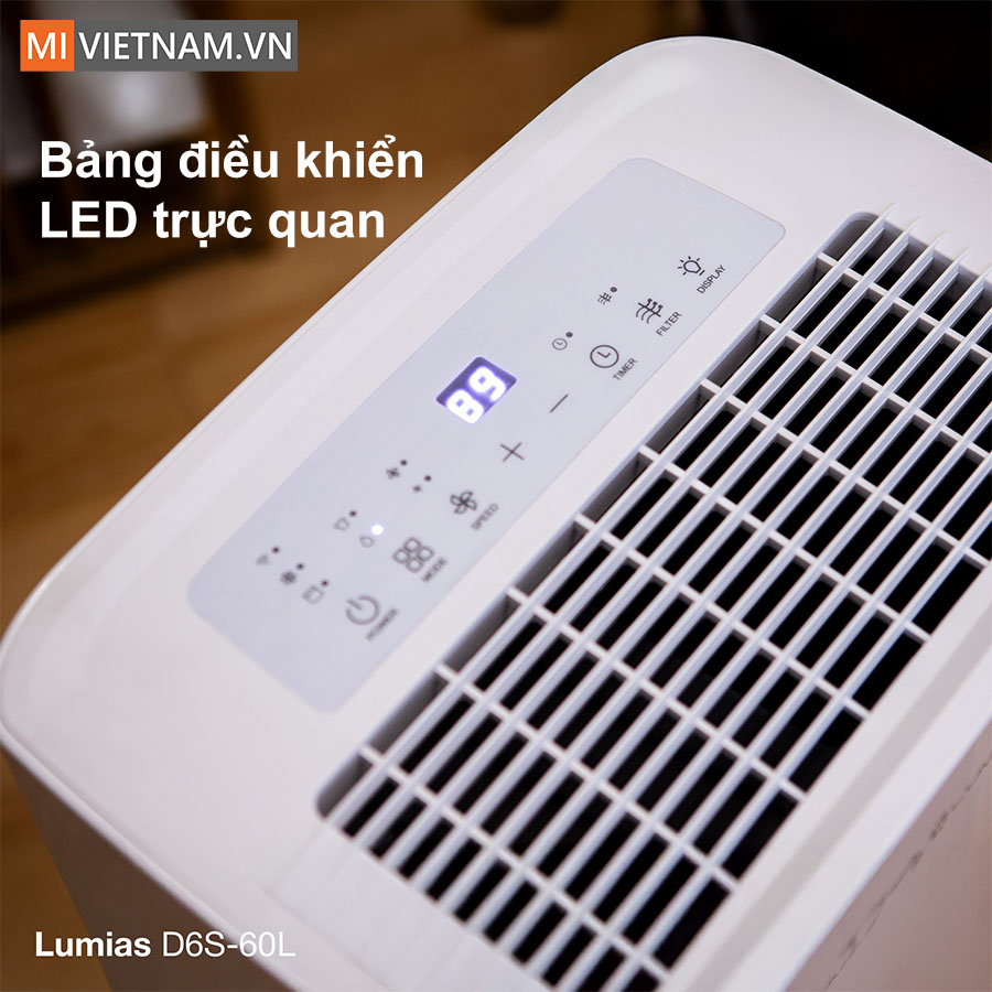 Máy hút ẩm kiêm lọc không khí Lumias D6S-60L (60 lít/ngày)