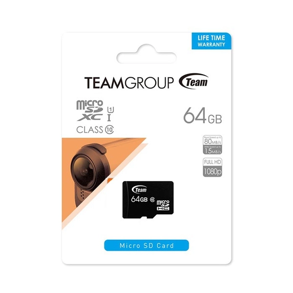 Thẻ nhớ Team Group MicroSD 64Gb TUSDX64GCL10U03 chính Hãng