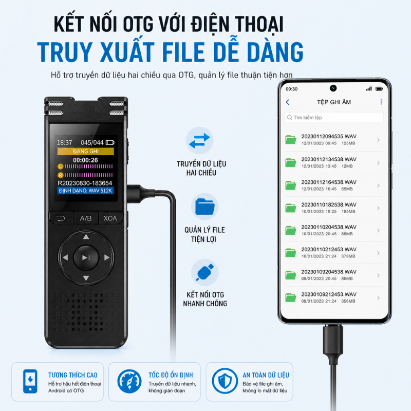 Máy Ghi Âm DS-7108NI-Q1/M – Ghi Âm Siêu Nét 1536Kbps, Pin 50 Giờ, Dễ Dùng