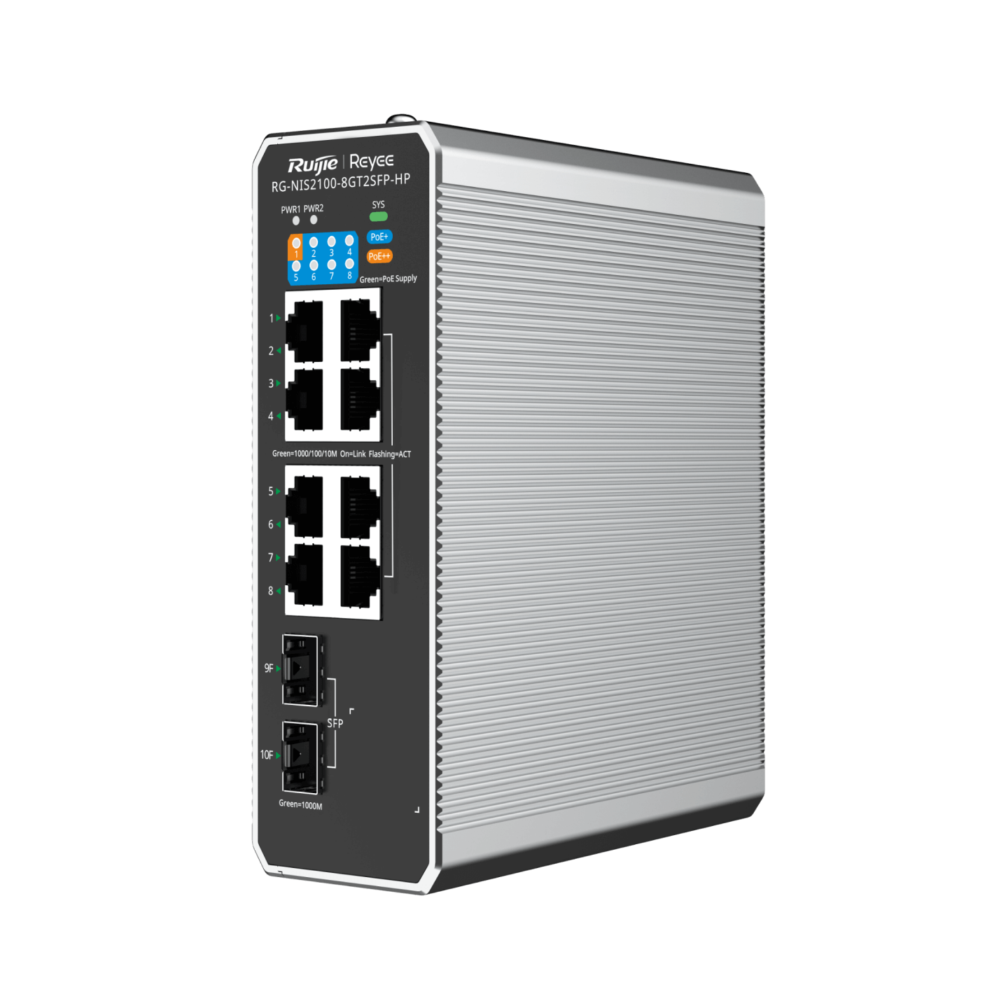 Switch công nghiệp 10 cổng Reyee RG-NIS2100-8GT2SFP-HP
