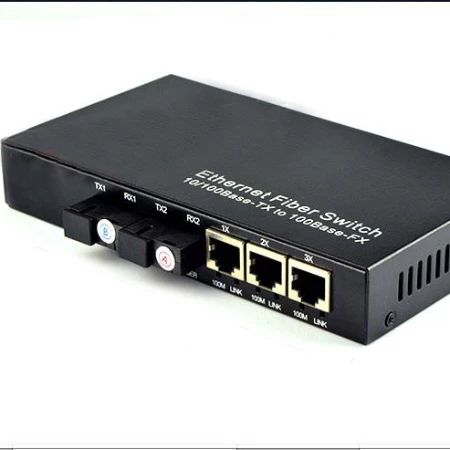 Chuyển tiếp quang 2F3E (10/100M) ( Bộ gồm 1 switch + 1 Adapter)