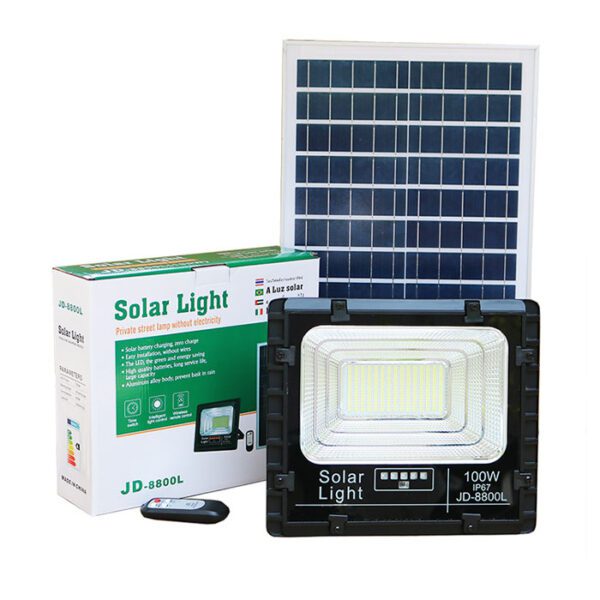 Đèn pha led năng lượng mặt trời JINDIAN JD-8800L 100W