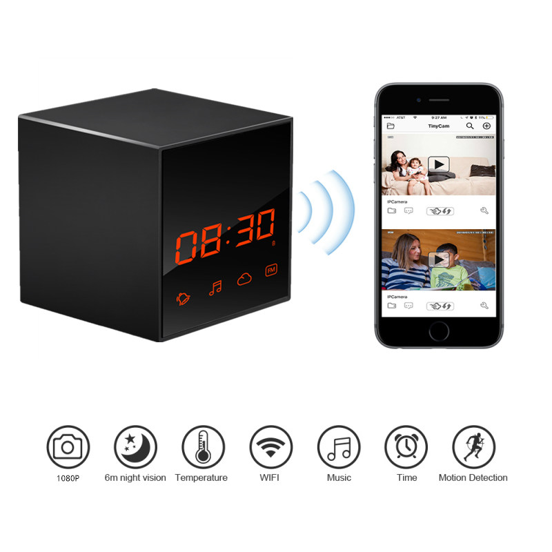 Camera Ngụy Trang Đồng Hồ để bàn B-Clock Pro Pin 30 ngày siêu phẩm 2025