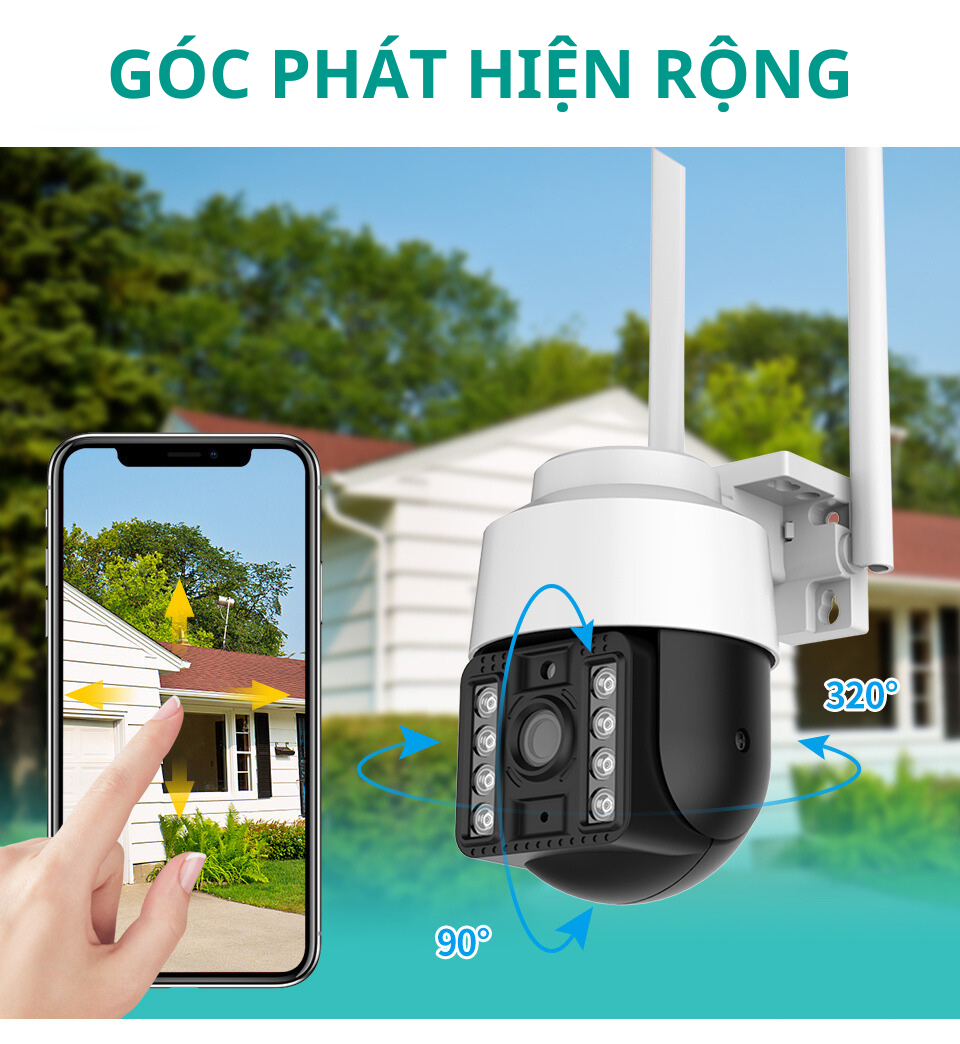 CAMERA SMART LIFE NGOÀI TRỜI TÍCH HỢP CÒI BÁO ĐỘNG MC89
