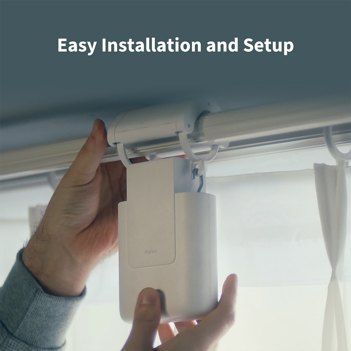 Bộ kéo rèm thông minh Aqara Curtain Driver E1 Quốc tế Ray Vuông