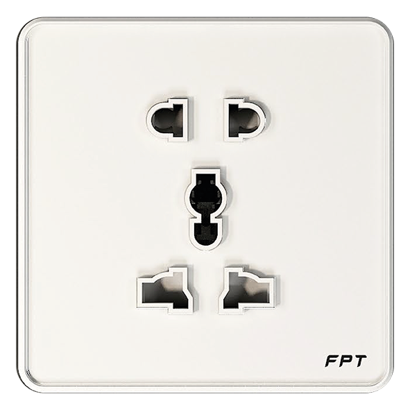 Ổ Cắm Mặt Kính Âm Tường FPT PB0R013