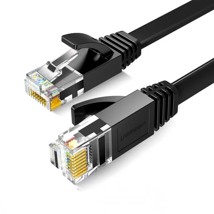 Dây cáp mạng Cat6 dẹt UGREEN NW102 màu đen 50172 Dài 0.5m