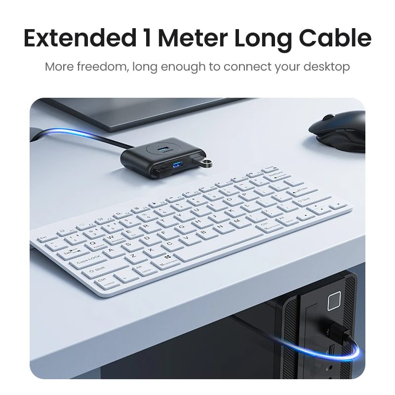 Hub USB 3.0 4 Cổng Ugreen CR113 20290 Màu Đen Dài 0.5m