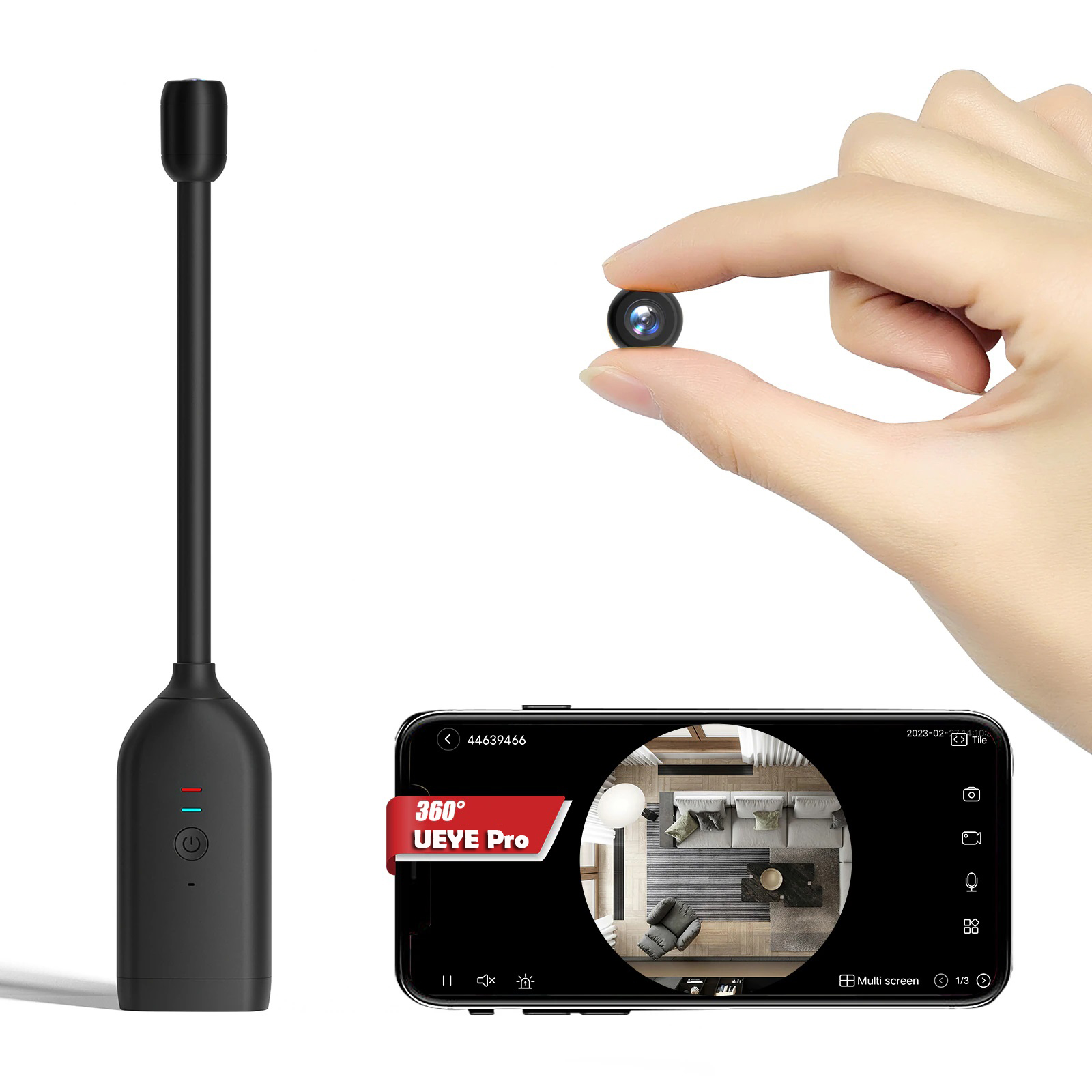 Camera Panoramic QJ700 Pro Full HD Siêu Nhỏ Mini Góc nhìn 360 độ. Âm thanh rõ nét.