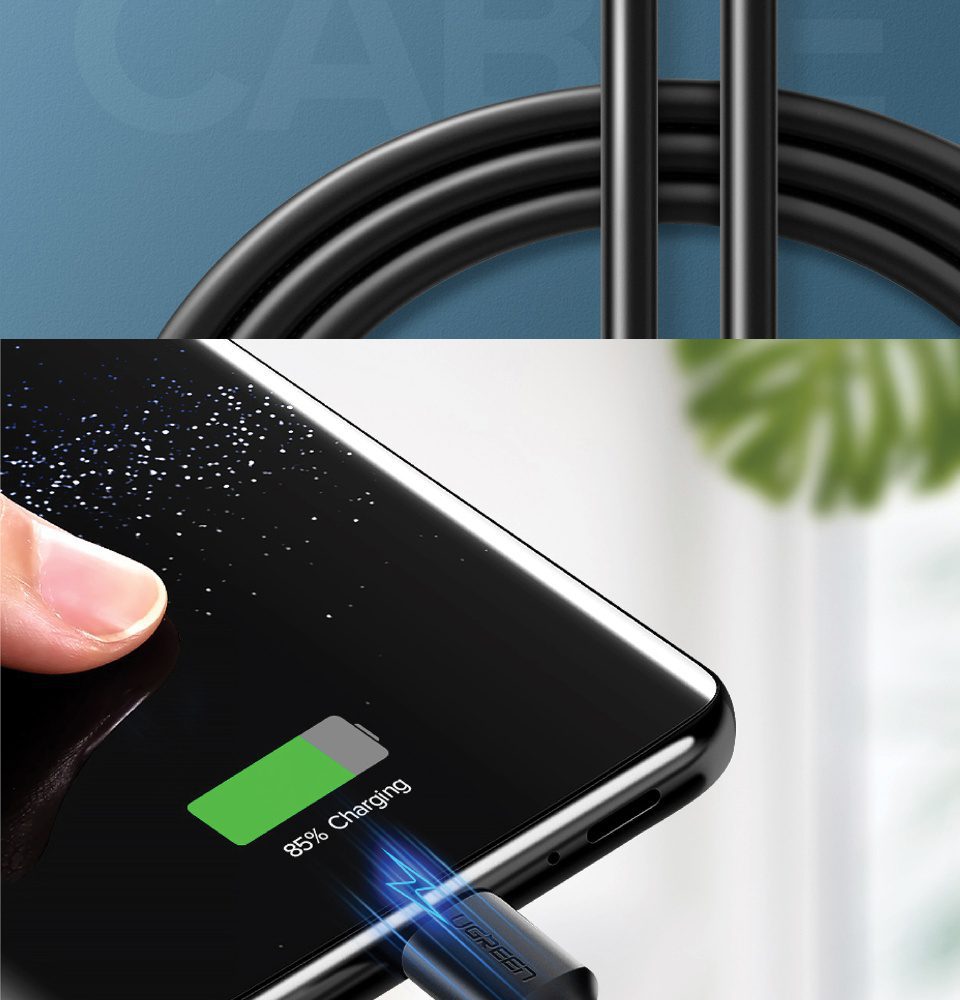 Cáp sạc, dữ liệu USB Type-A 2.0 sang USB Type-C dài 1.5M Ugreen US287 60117 Màu Đen