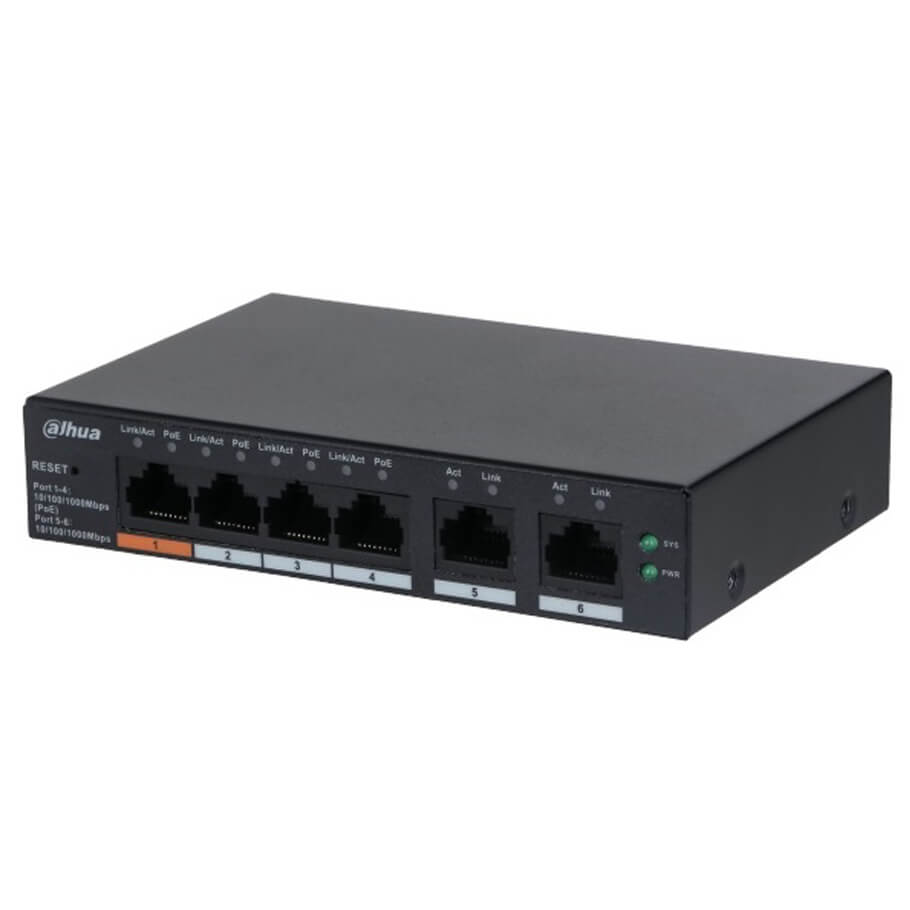 Switch PoE Cloud 6 port DAHUA DH-CS4006-4GT-60