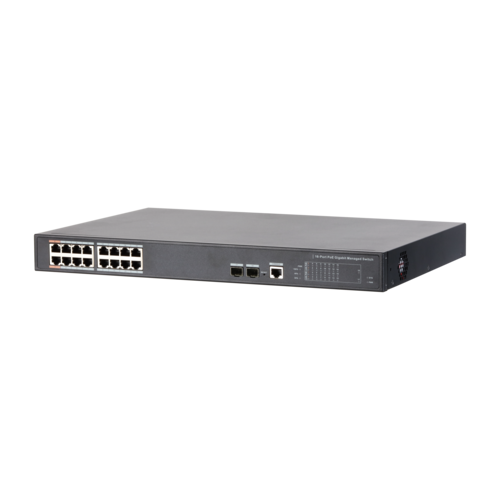 Switch PoE DAHUA DH-PFS4218-16GT-190 (16 PoE Gigabit, 2 uplink Gigabit hoặc 2 SFP, 190W)