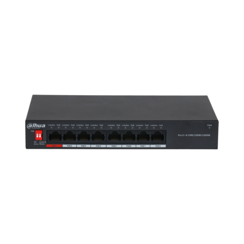 Switch PoE DAHUA DH-PFS3008-8GT-96 (8 PoE Gigabit, 96W)