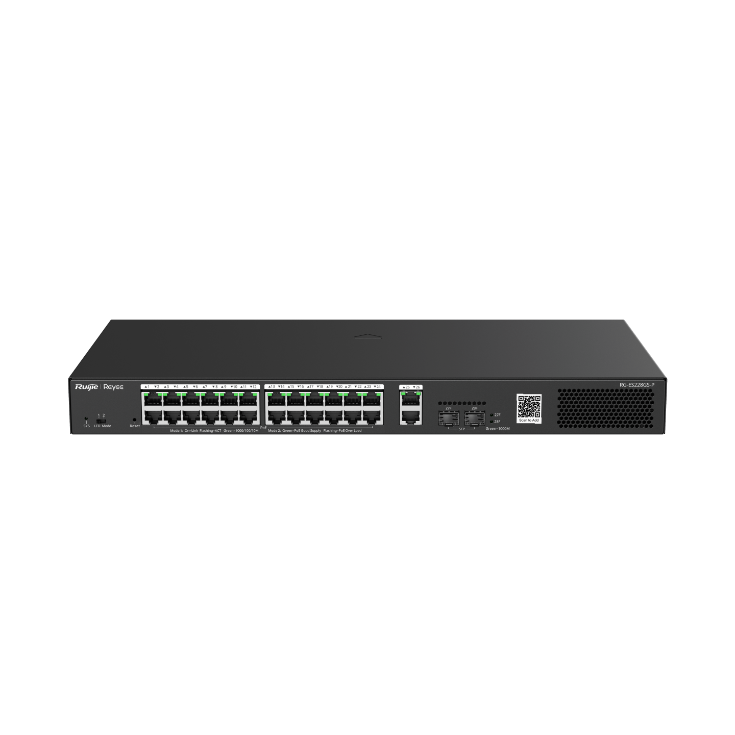 Smart Managed PoE Switch 28 cổng Reyee RG-ES228GS-LP