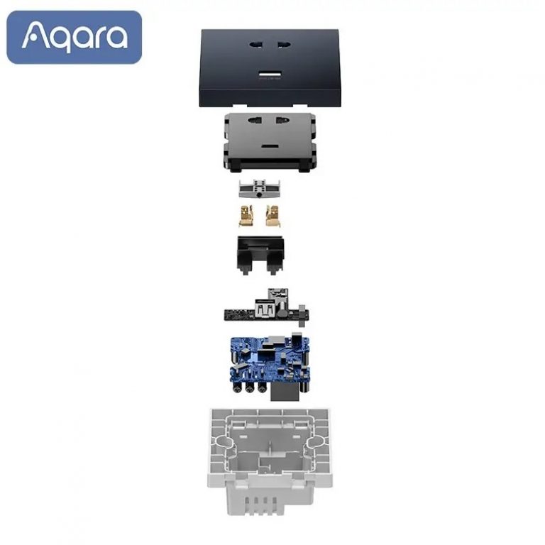 Ổ cắm ẩm tường Aqara Wall Socket H1 USB ( Gateway) Màu Bạc