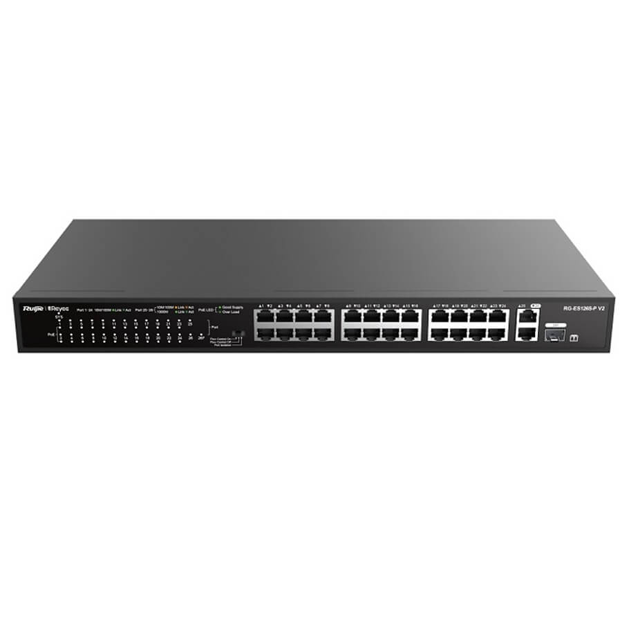 Unmanaged switch 24 cổng RUIJIE RG-ES126S-P V2