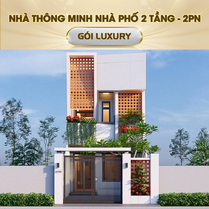 Nhà thông minh Hunonic cho Nhà phố 2 tầng 2PN – Gói Luxury