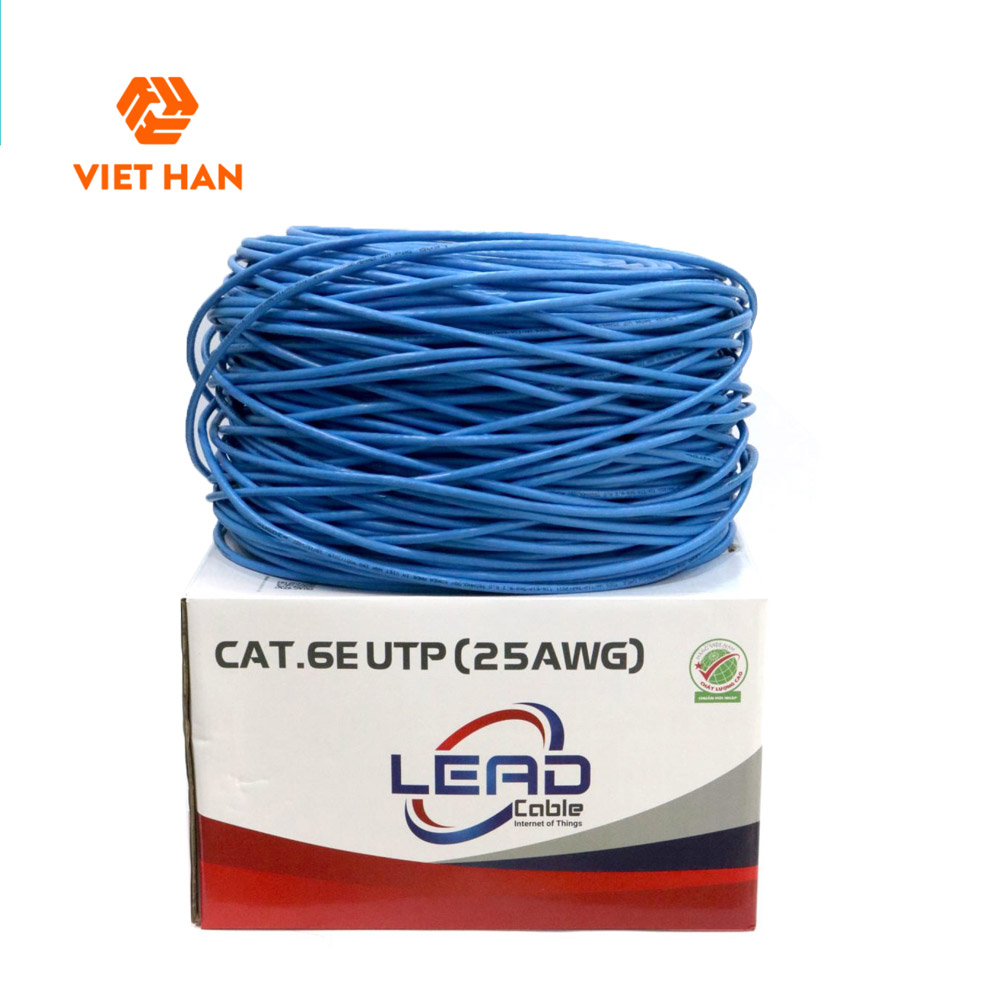 Cáp mạng 305m Việt Hàn LEAD CAT.6E UTP 25AWG 305m