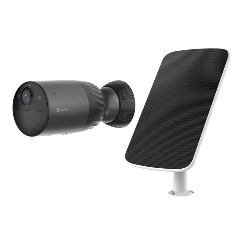 Combo camera dùng pin Ezviz BC1C 4K + tấm sạc năng lượng mặt trời F