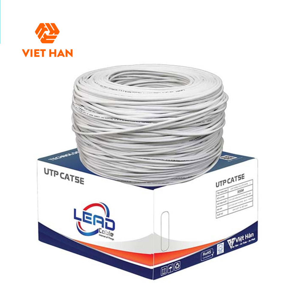 Cáp mạng 305m Việt Hàn LEAD CAT.5E UTP 26AWG 305m