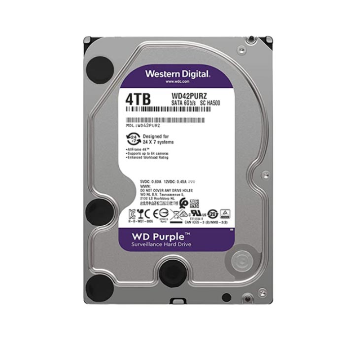 Ổ cứng Western Digital Purple 4TB 256MB Cache 5400RPM