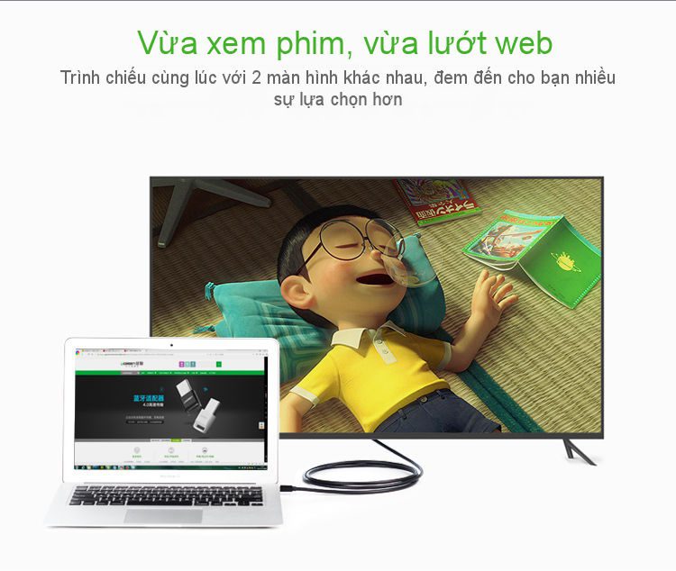 Cáp chuyển đổi Mini Displayport sang VGA dài 15m UGREEN MD103 10410 Màu Trắng