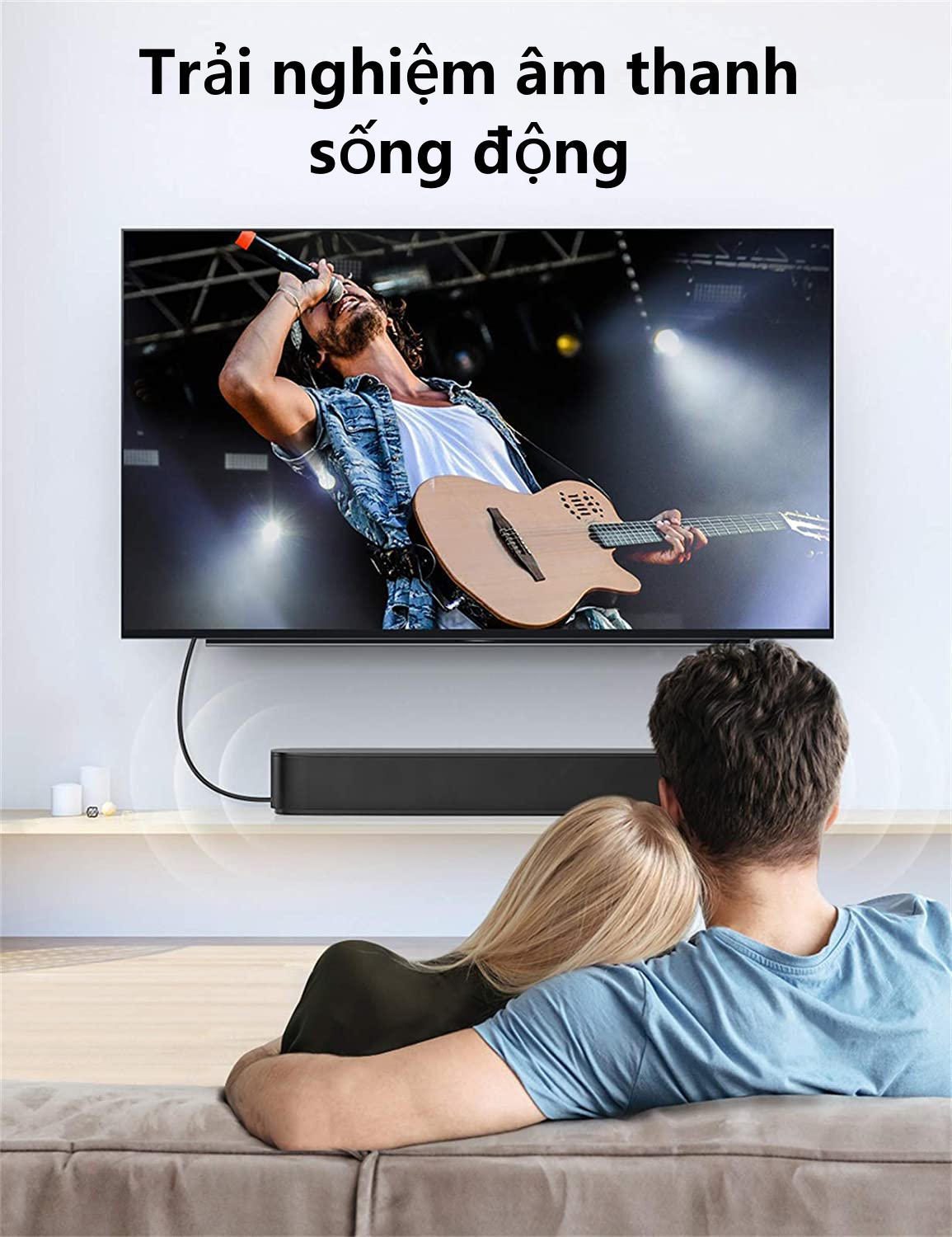 Dây Audio Quang Toslink UGREEN AV122 70891 Dài 1.5m