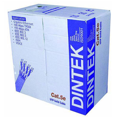 Dây cáp mạng Dintek CAT.5e UTP đồng nguyên chất