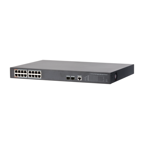 Switch PoE DAHUA DH-PFS4218-16GT-240 (16 PoE Gigabit, 2 uplink Gigabit hoặc 2 SFP, 240W)