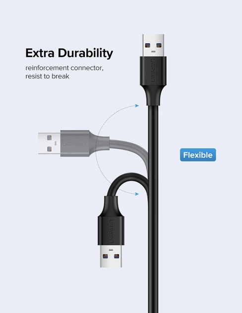 Dây nối dài USB 2.0 UGREEN US103 USB-A đực sang USB-A Cái 10313 Dài 0.5m