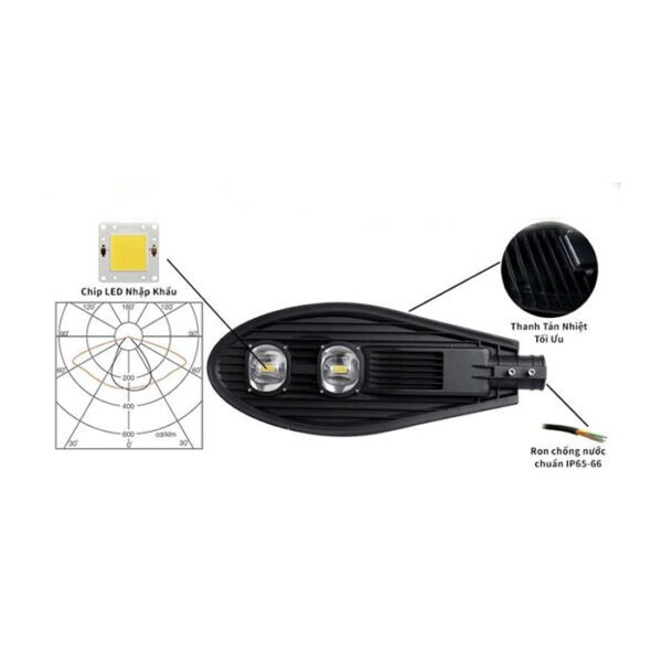 Đèn đường năng lượng mặt trời JINDIAN JD-1660 100W