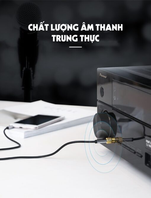 Đầu jack chuyển đổi âm thanh từ cổng 3.5mm cái sang cổng 6.5mm đực chính hãng UGREEN 20503