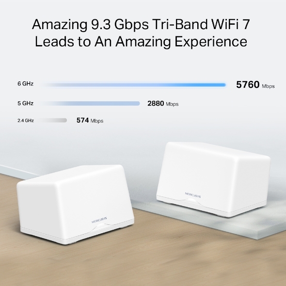 Bộ phát Wifi Mesh Mercusys Halo H47BE (Wifi 7 BE9300)
