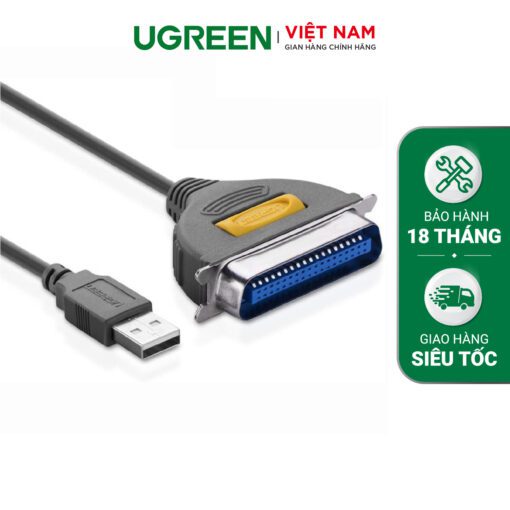 Dây cáp máy in USB sang IEEE1284 Parallel dài 1.5m UGREEN CR124 30227