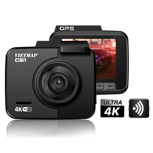 Camera hành trình Vietmap C61 Ultra HD 4K, cảnh báo giọng nói