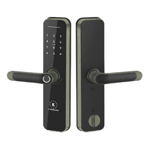 Khóa cửa vân tay Kassler KL696 Black, App Wifi, chống nước IP68